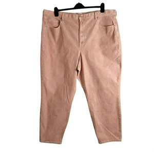 New American Eagle 24R Corduroy Mom Jean Fit Pants Rose Pink High Rise Stretch
